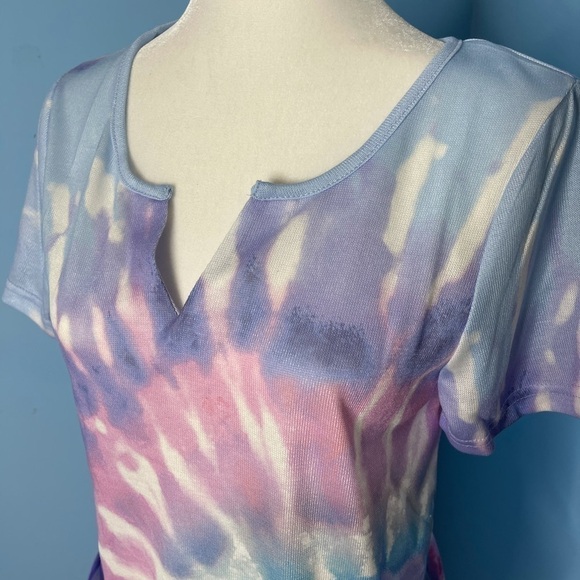 new Purple Tie-dye T-shirt Dress US S - Picture 3 of 7